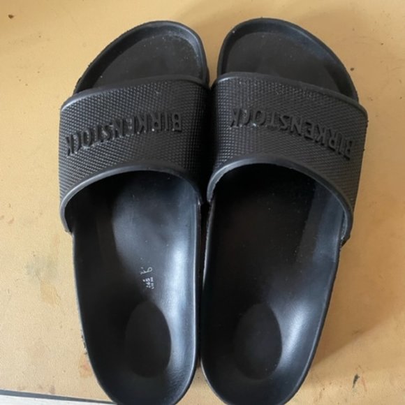 BIRKENSTOCK Black Rubber Slides - Picture 5 of 5